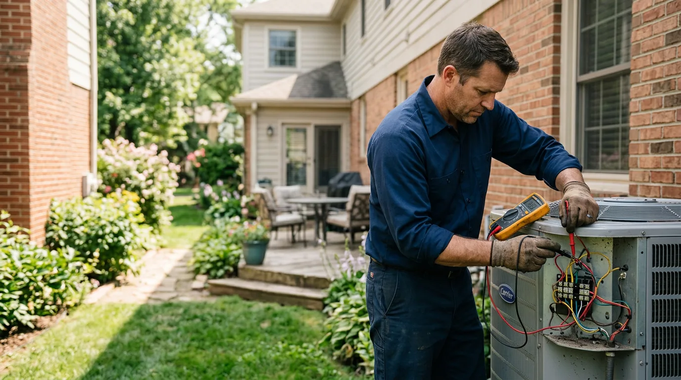 HVAC technician working near La Verne, CA